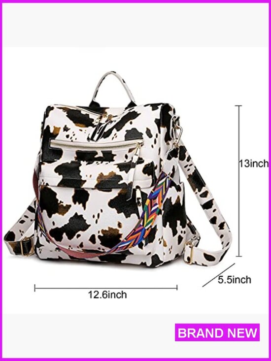 Vintage Convertible Backpack Purse Daypack Travel Shoulder Bag Faux Leather main image 6